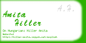 anita hiller business card